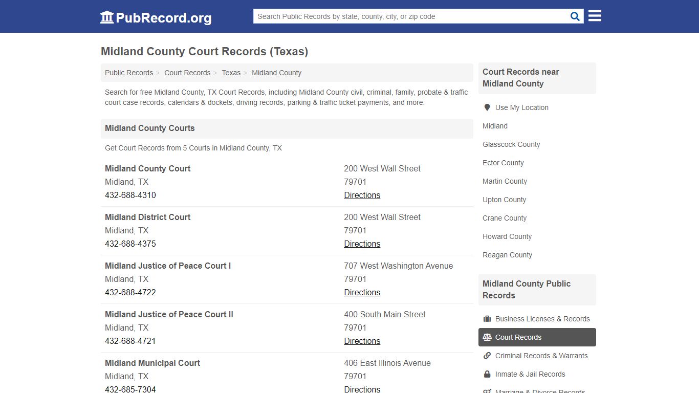 Free Midland County Court Records (Texas Court Records)